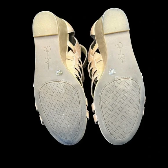 Jessica Simpson Strappy Gladiators Wedge Sandals Brown Size 9.5 - Picture 10 of 14